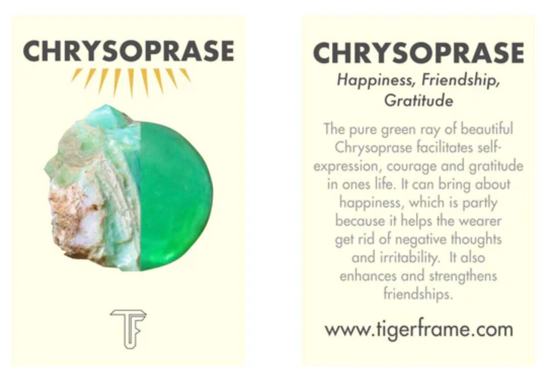 CHRYSOPRASE CRYSTALS FROM THE LUXE EDIT OBV