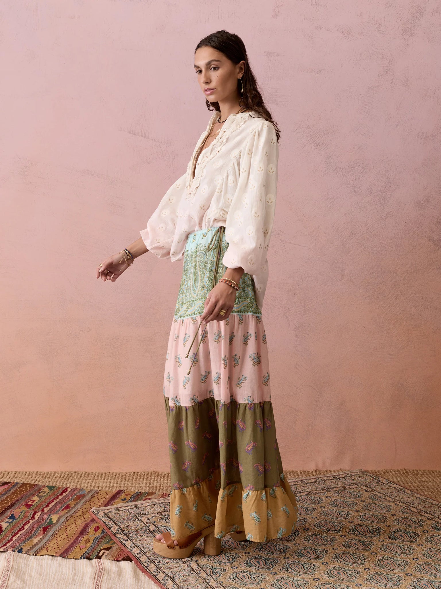 BOTEH - LUCENT TIERED MAXI SKIRT