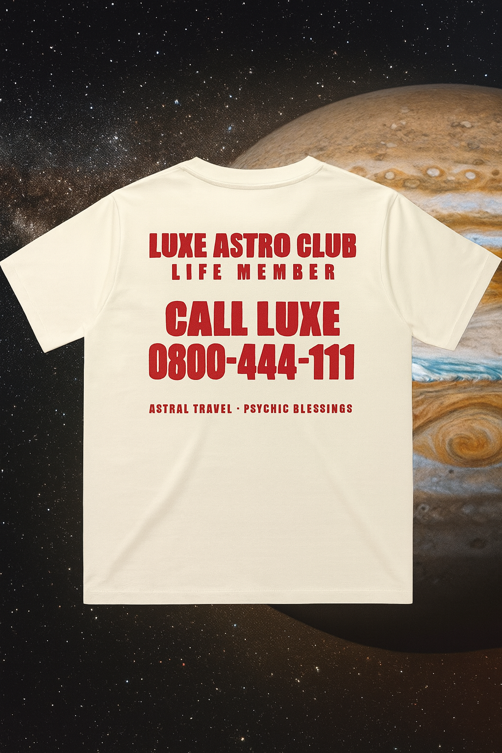 Luxe Astro Club Crystals Are My Crypto Tee Back Moonstone