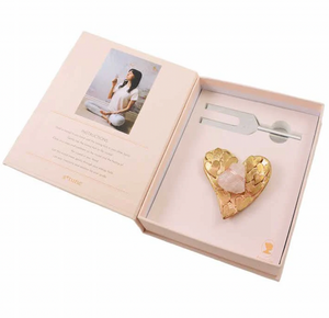 ARIANA OST - SOUND HEALING CRYSTAL KIT - TUNING FORK AND HEART CRYSTAL DISH