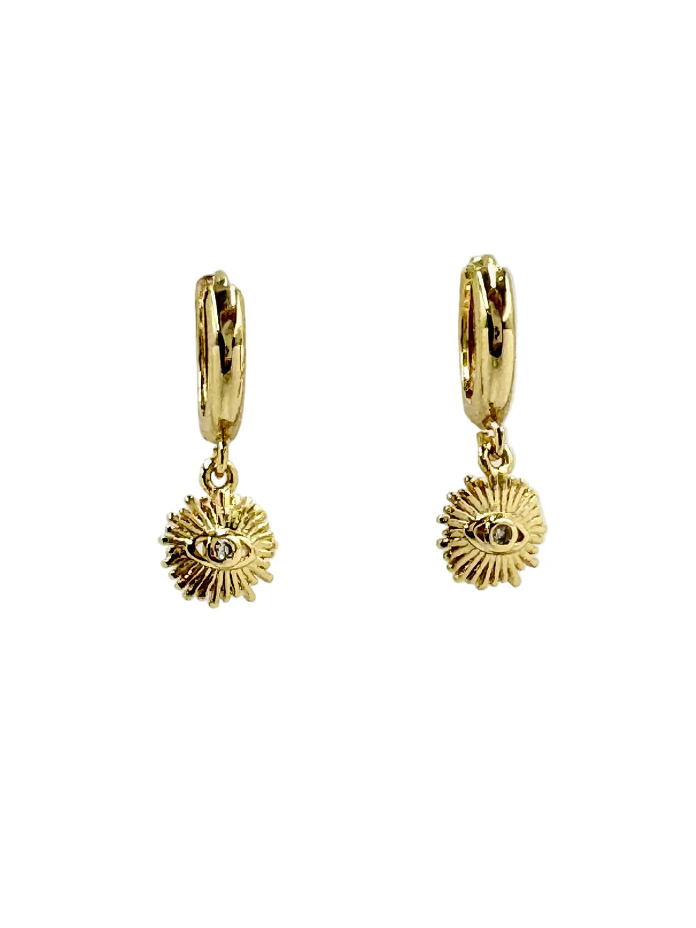 DANE JEWELLERY - LUCKY EYE EARRINGS - GOLD – The Luxe Edit