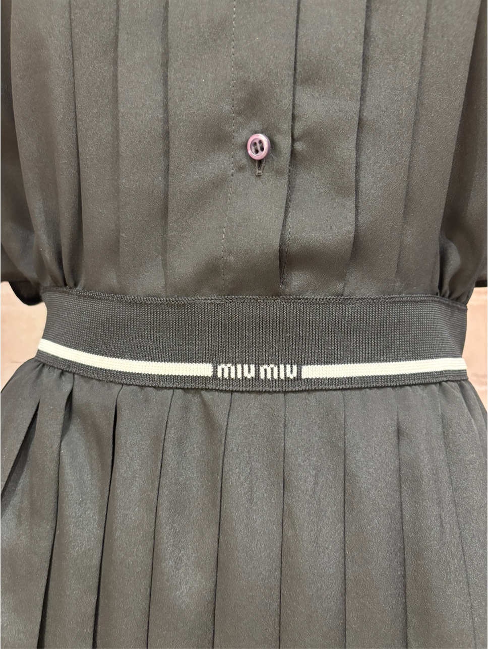 VINTAGE - MIU MIU PLEATED SHIRTDRESS – The Luxe Edit