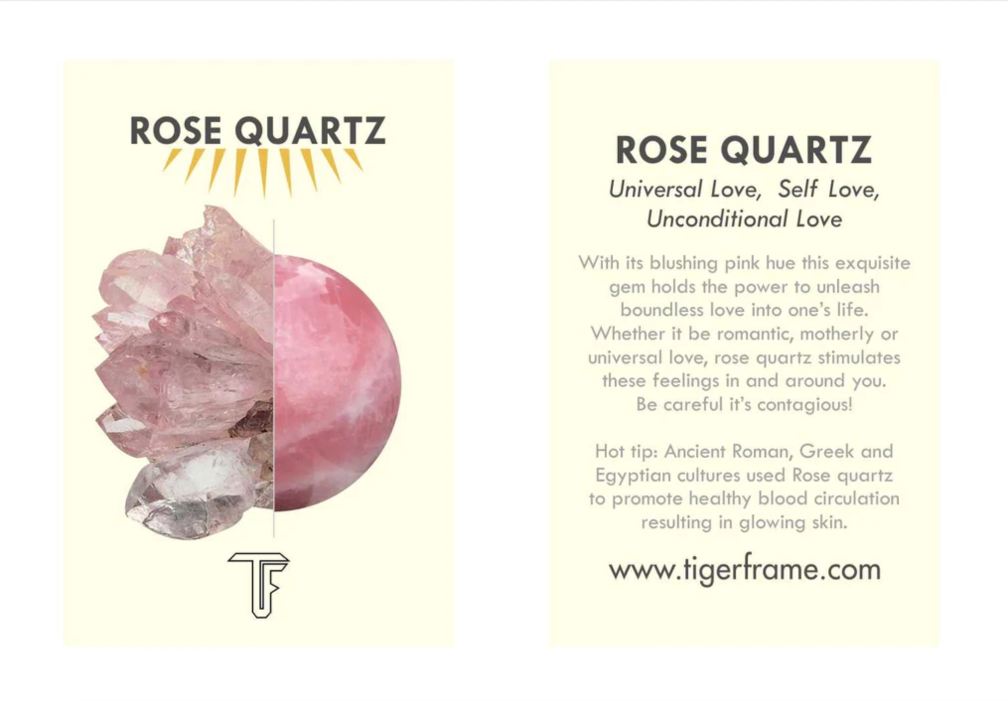 TIGER FRAME - BLESSING BRACELET - SAGE GREEN STRING WITH ROSE QUARTZ - GOLD
