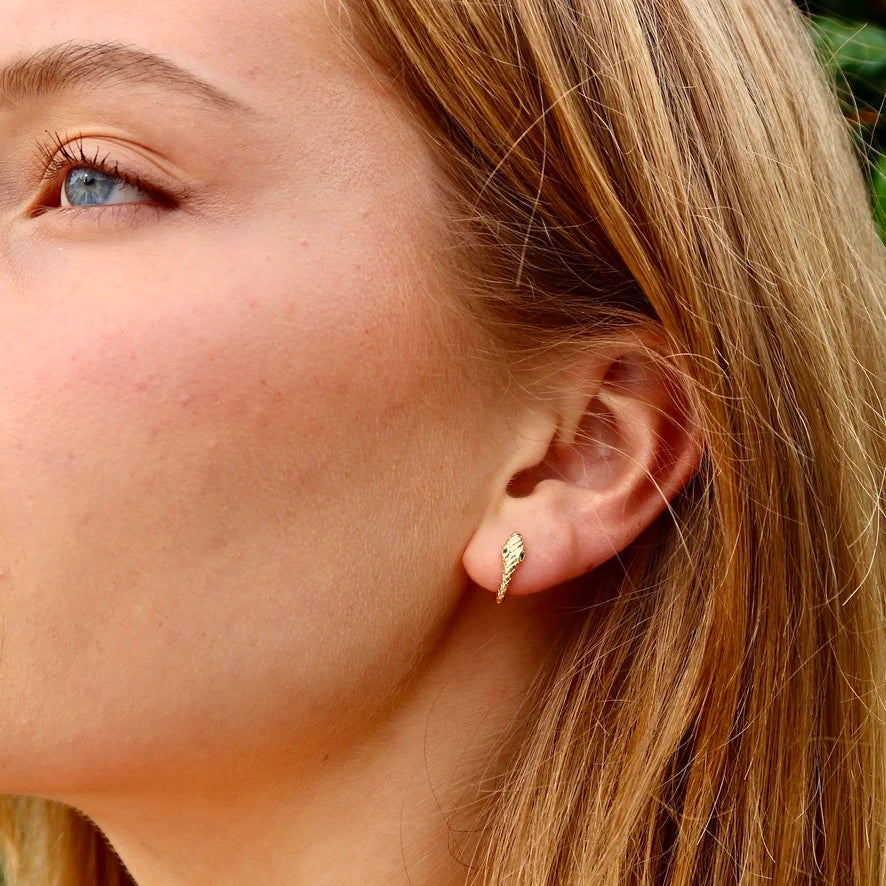 DANE JEWELLERY - SNAKE HUGGIES - GOLD – The Luxe Edit